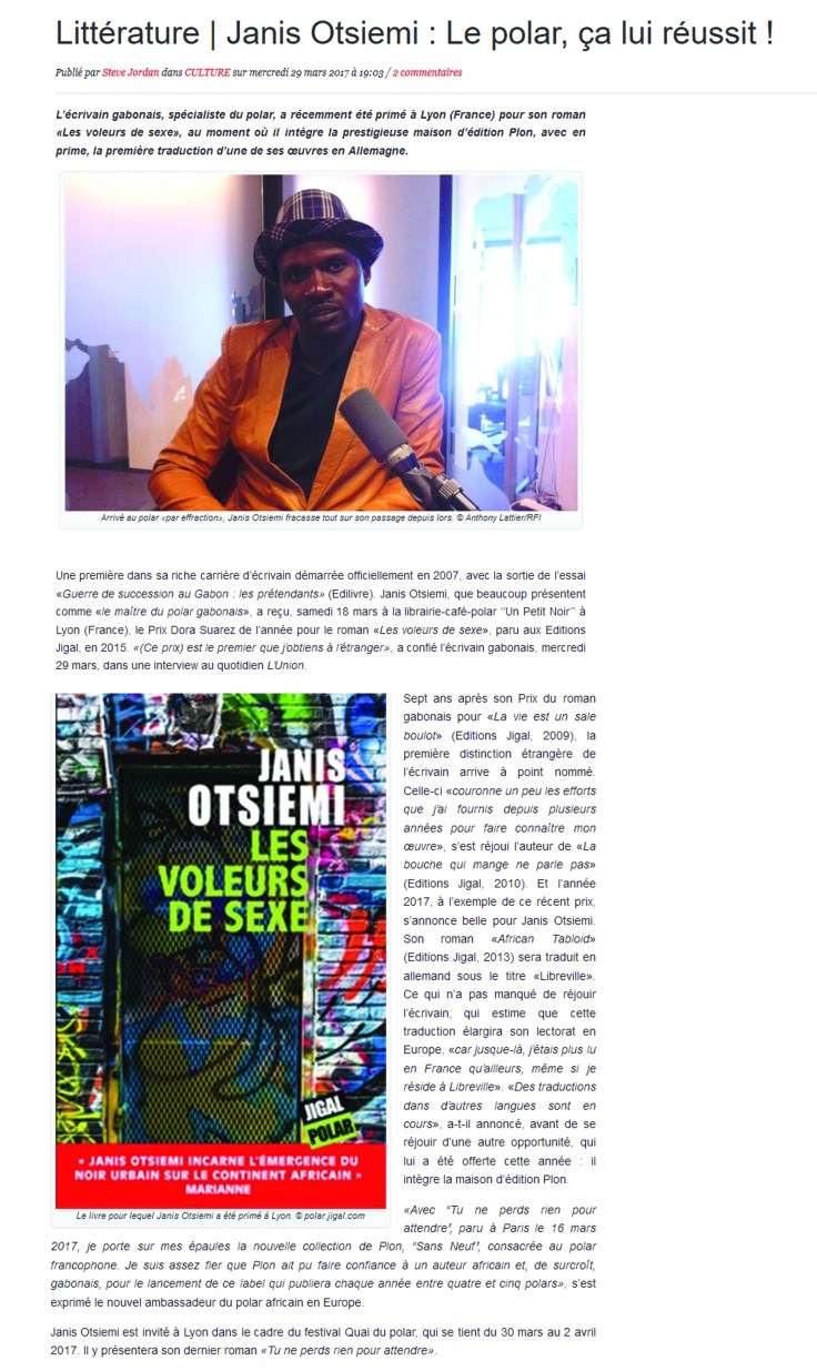 Dora Suarez presse Gabon review