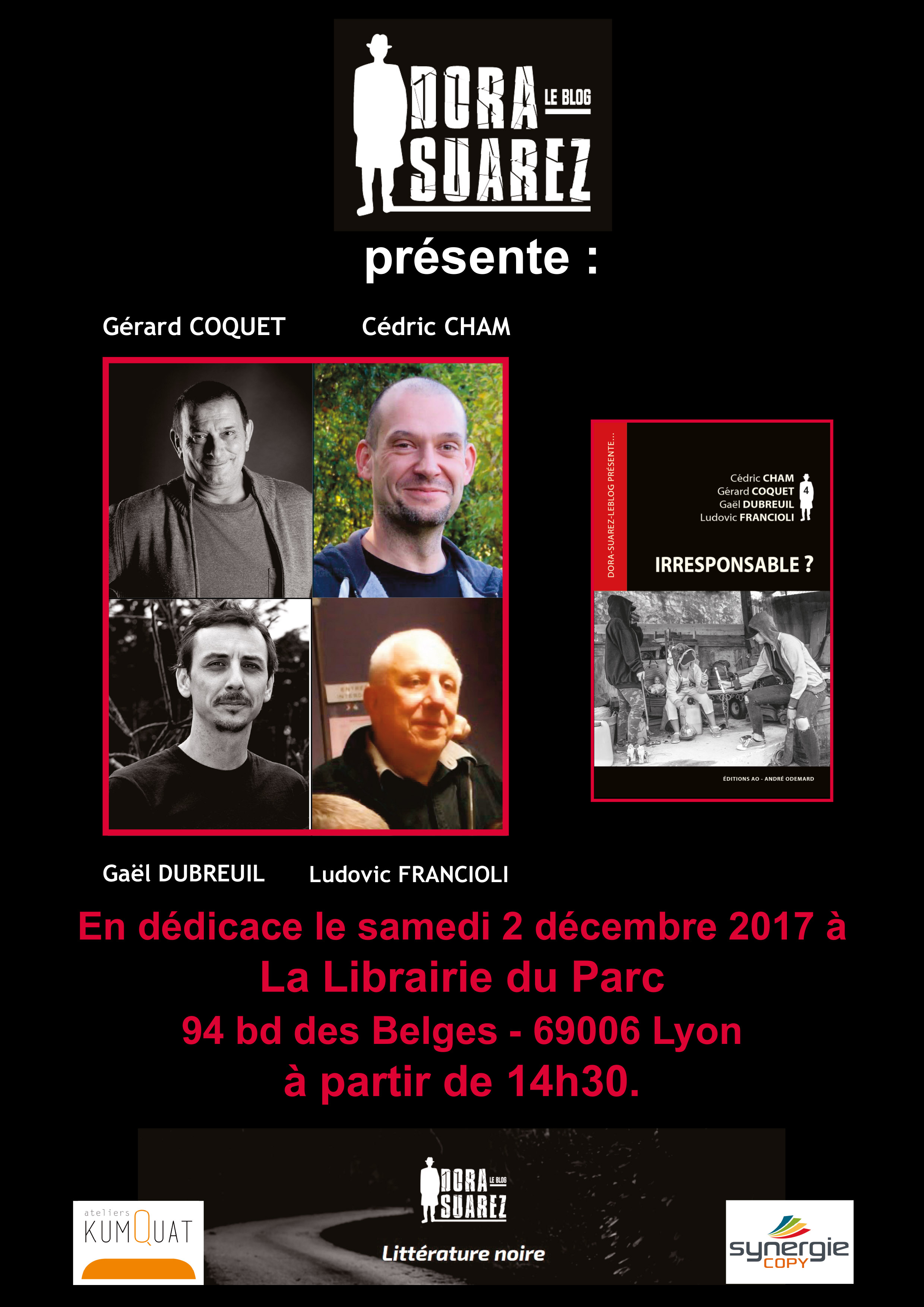 Evènement dora-suarez lyon gérard coquet cédric cham gaël dubreuil ludovic francioli